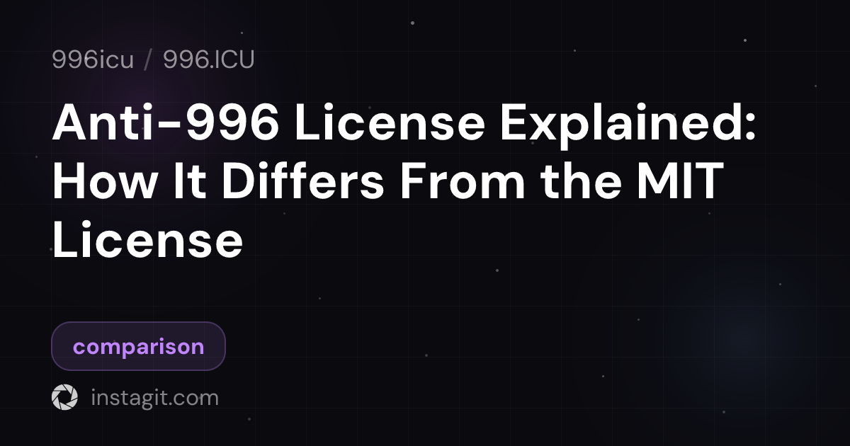 Mit License Code Anti-996 License Explained: How It Differs From the MIT License | 996 ...
