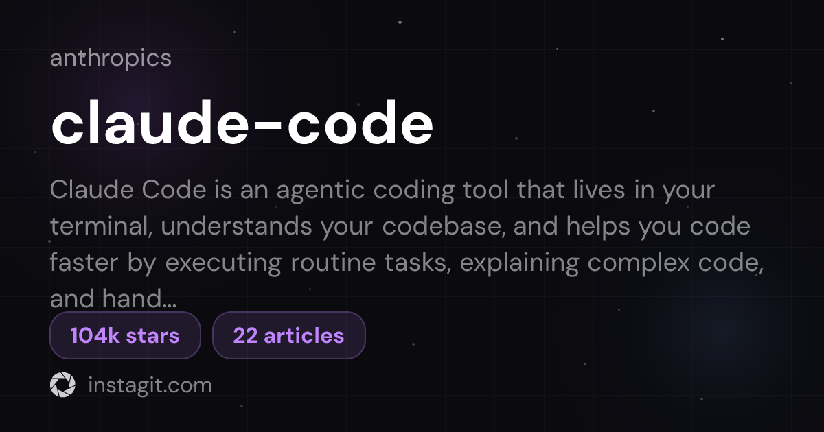 claude-code | Anthropic | Knowledge Base | Instagit