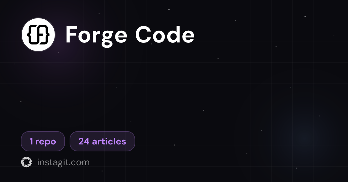 Forge Code | Knowledge Base | Instagit