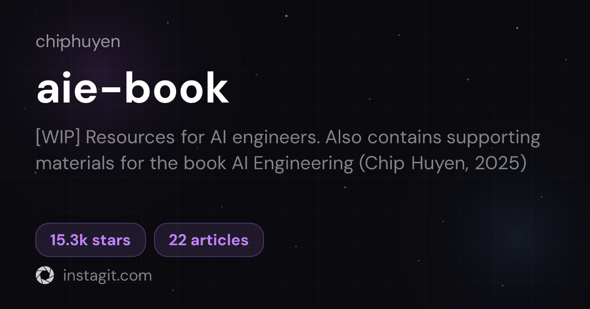 aie-book | Chip Huyen | Knowledge Base | Instagit
