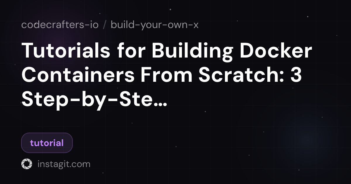 Tutorials for Building Docker Containers From Scratch: 3 Step-by-Step ...