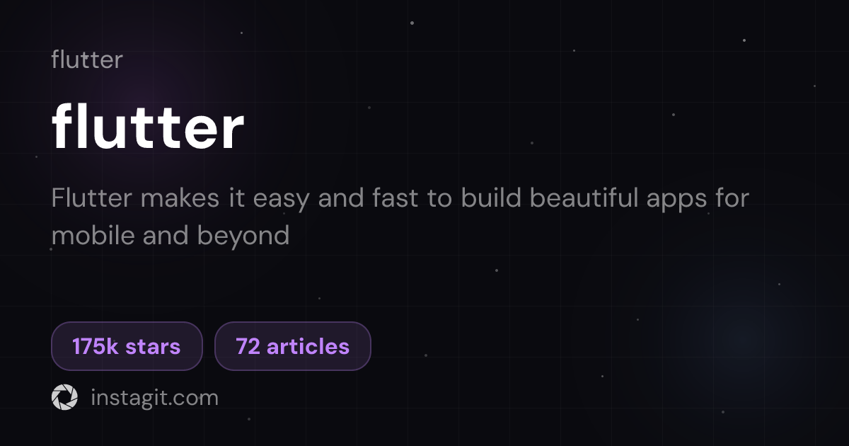 flutter | Flutter | Knowledge Base | Instagit