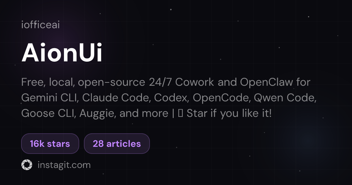 AionUi | OfficeAI | Knowledge Base | Instagit