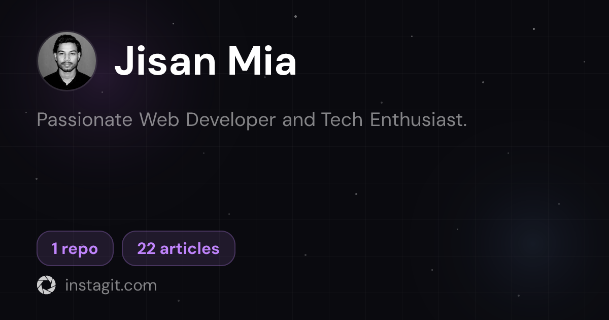 Jisan Mia | Knowledge Base | Instagit