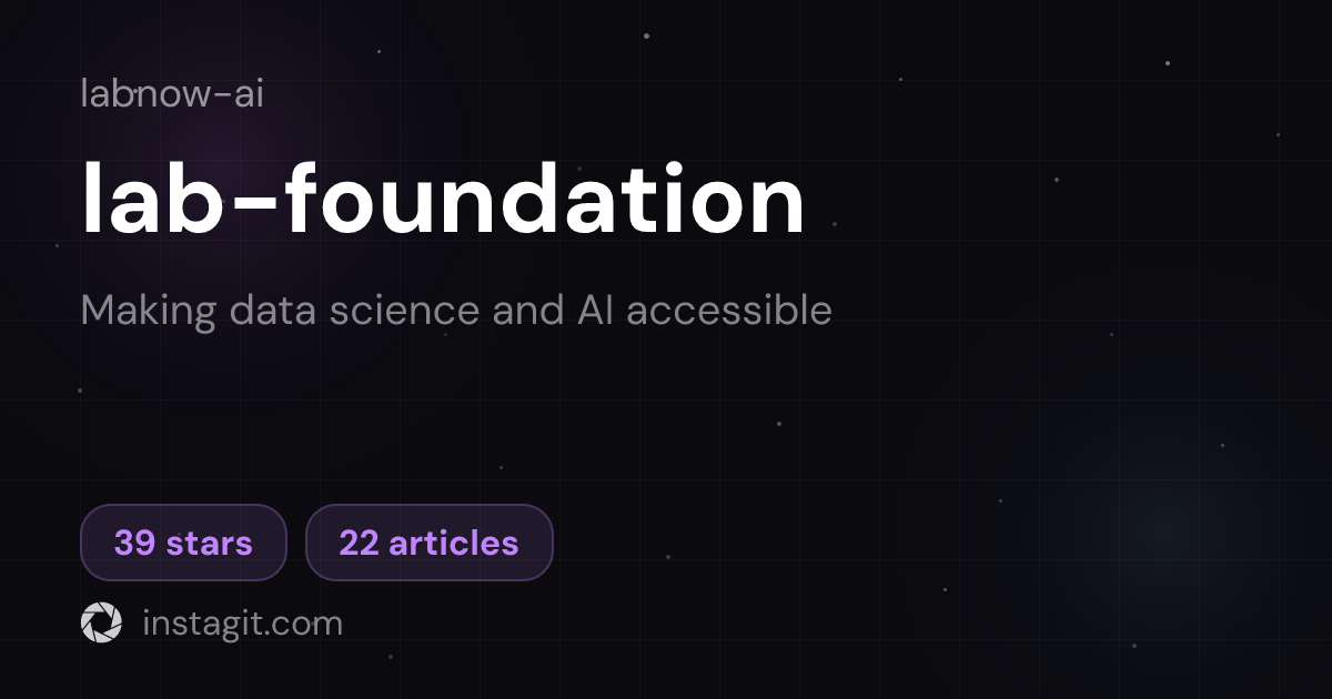 Foundation Lab Sign In lab-foundation | LabNow.ai | Knowledge Base | Instagit