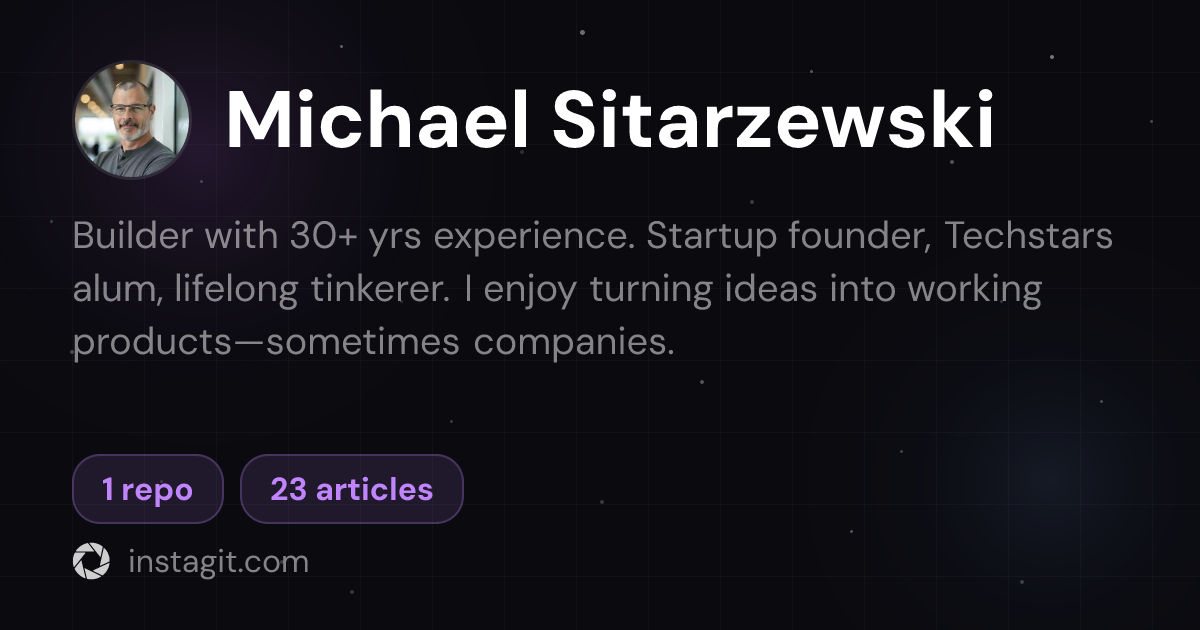 Michael Sitarzewski | Knowledge Base | Instagit