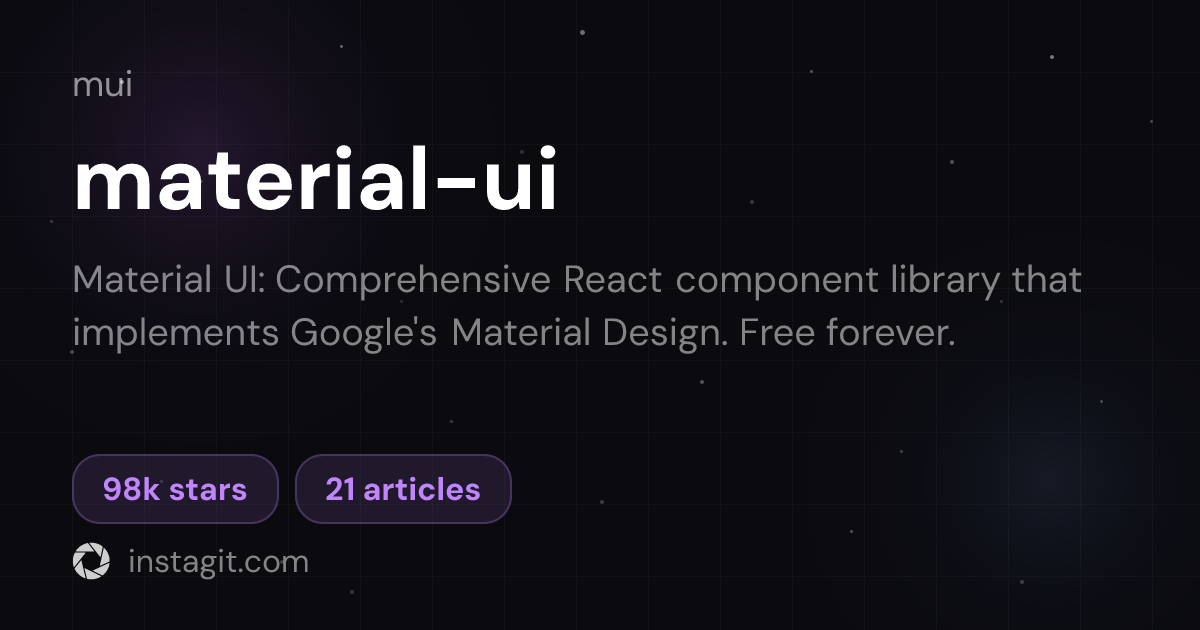 material-ui | MUI | Knowledge Base | Instagit