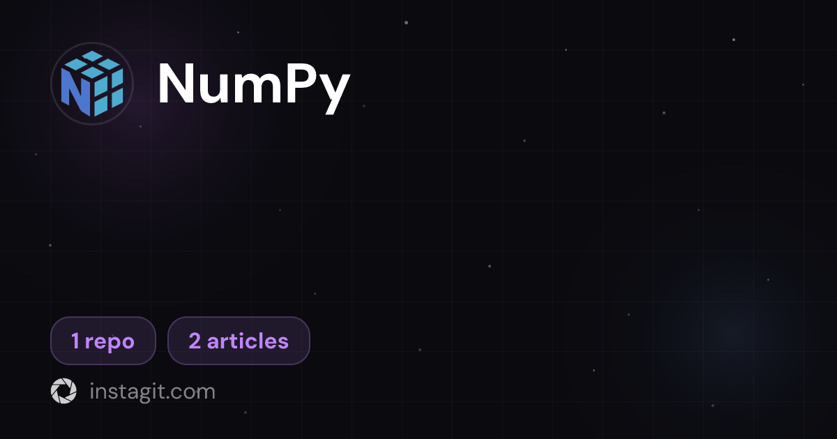 NumPy | Knowledge Base | Instagit