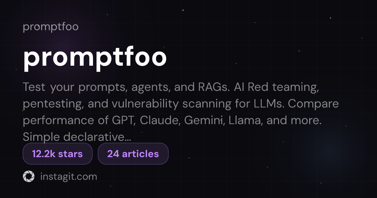 promptfoo | promptfoo | Knowledge Base | Instagit
