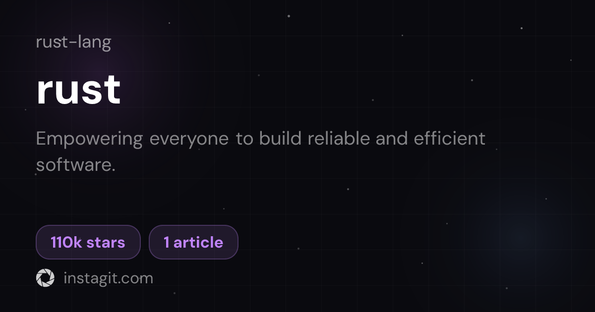 rust | The Rust Programming Language | Knowledge Base | Instagit