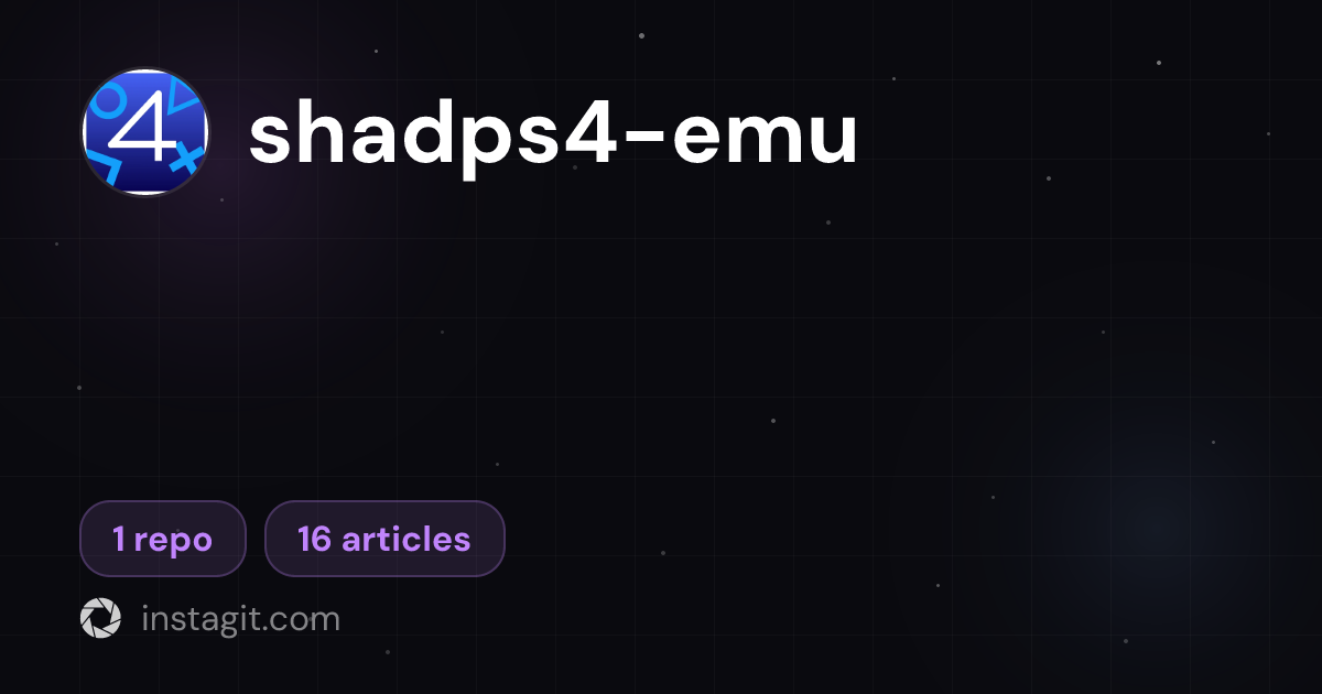 Emu Base shadps4-emu | Knowledge Base | Instagit