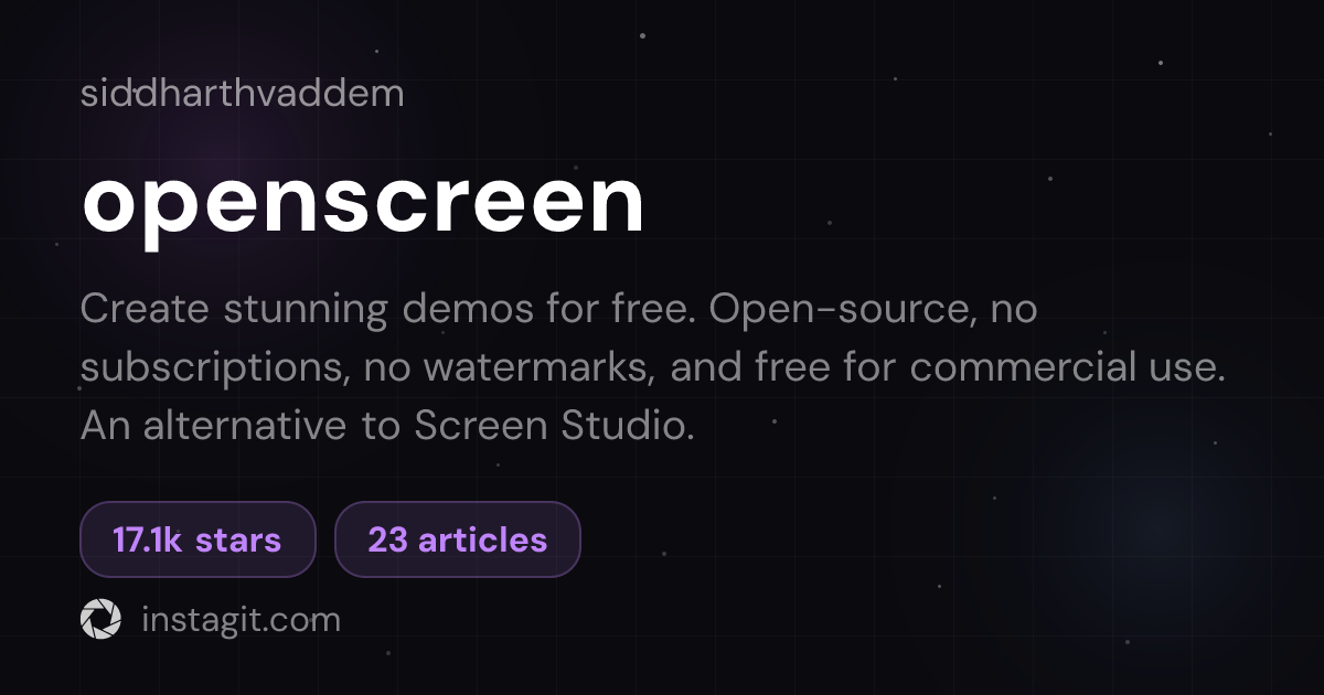 openscreen | Sid | Knowledge Base | Instagit