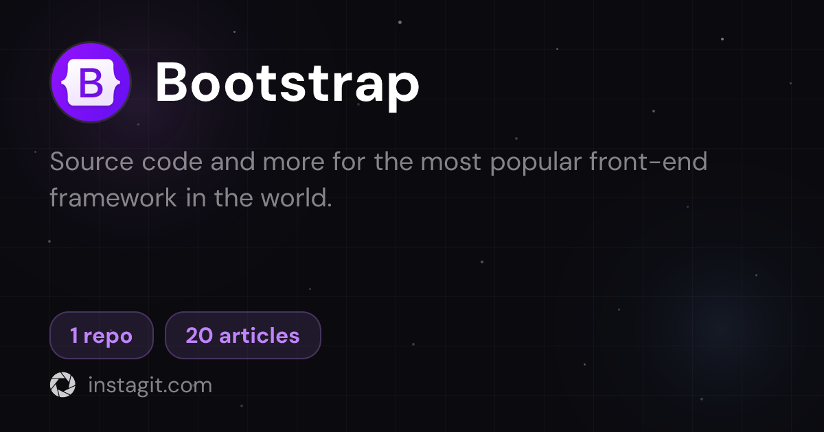 Bootstrap | Knowledge Base | Instagit