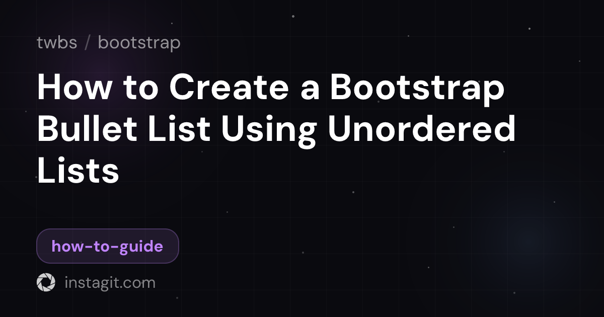 How to Create a Bootstrap Bullet List Using Unordered Lists | bootstrap ...