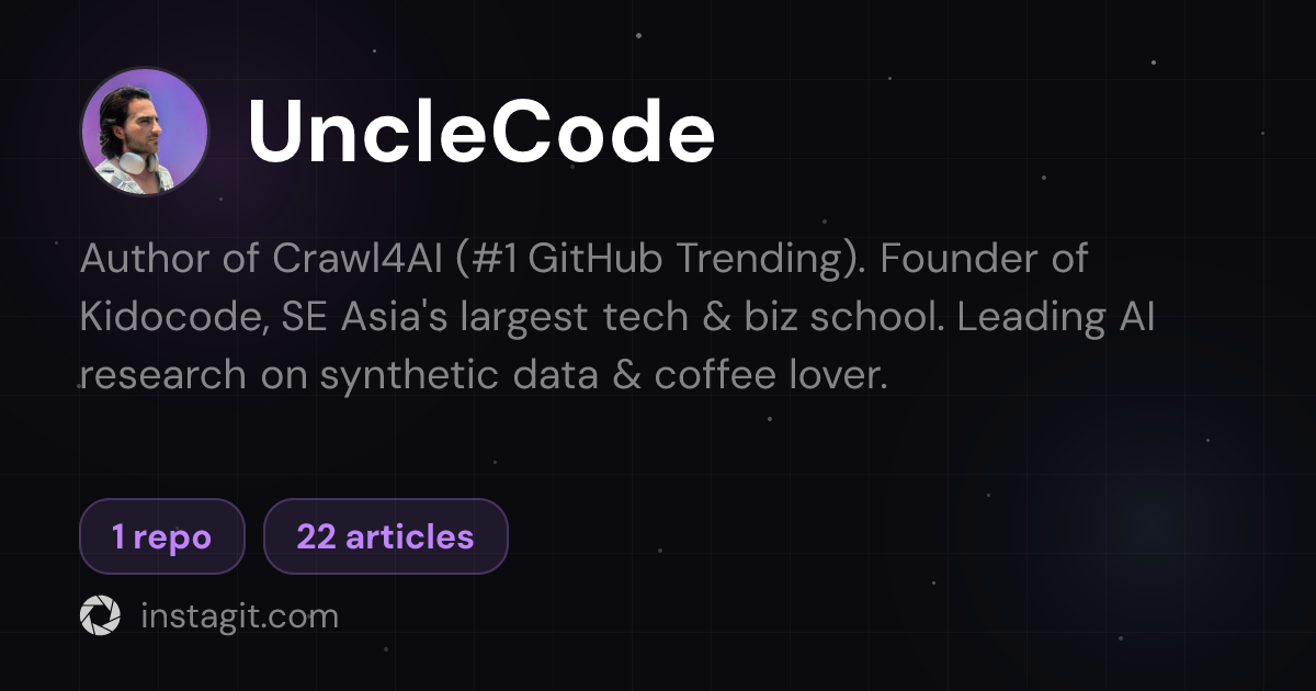 UncleCode | Knowledge Base | Instagit